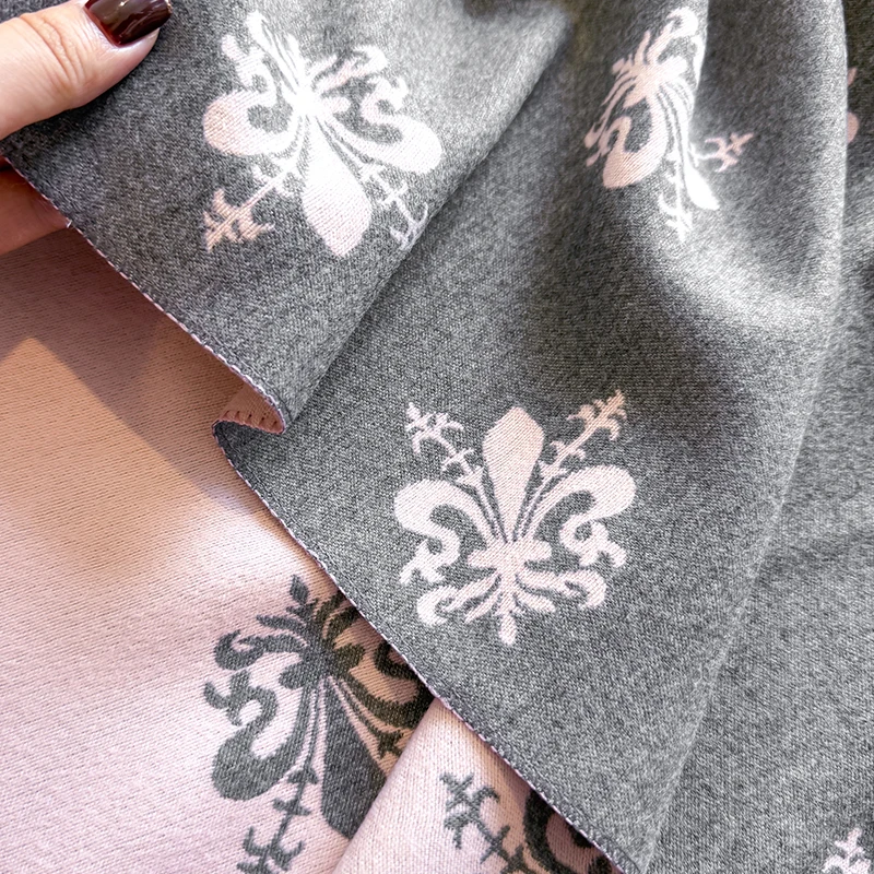 Luxuriöser, dicker, warmer Pashmina-Wickelschal aus Kaschmirimitat für Damen im Winter mit Stern-Jacquard-Design für Freizeitkleidung – Detail 12
