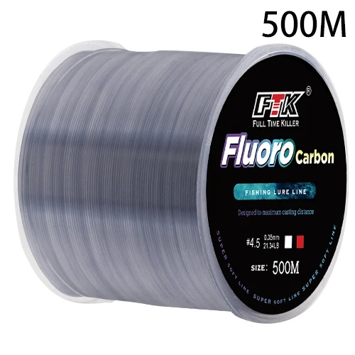 300 m 500 m Fluorkohlenstoff Beschichtung Angelschnur 4,13 LB-34,32 LB Carbon Faser Vorfach Linie Angeln Locken Draht Sinkende Linie Japan