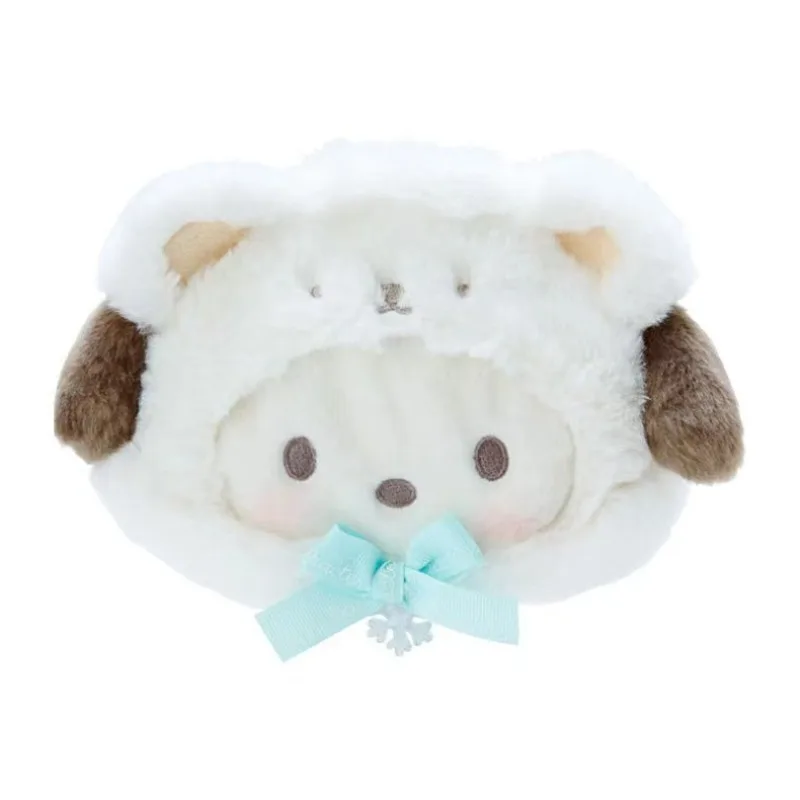 Kawaii sanrio cinnamoroll saco de armazenamento de pelúcia mymelody kuromi bonito urso polar série carteira pingente mochila presente decorativo
