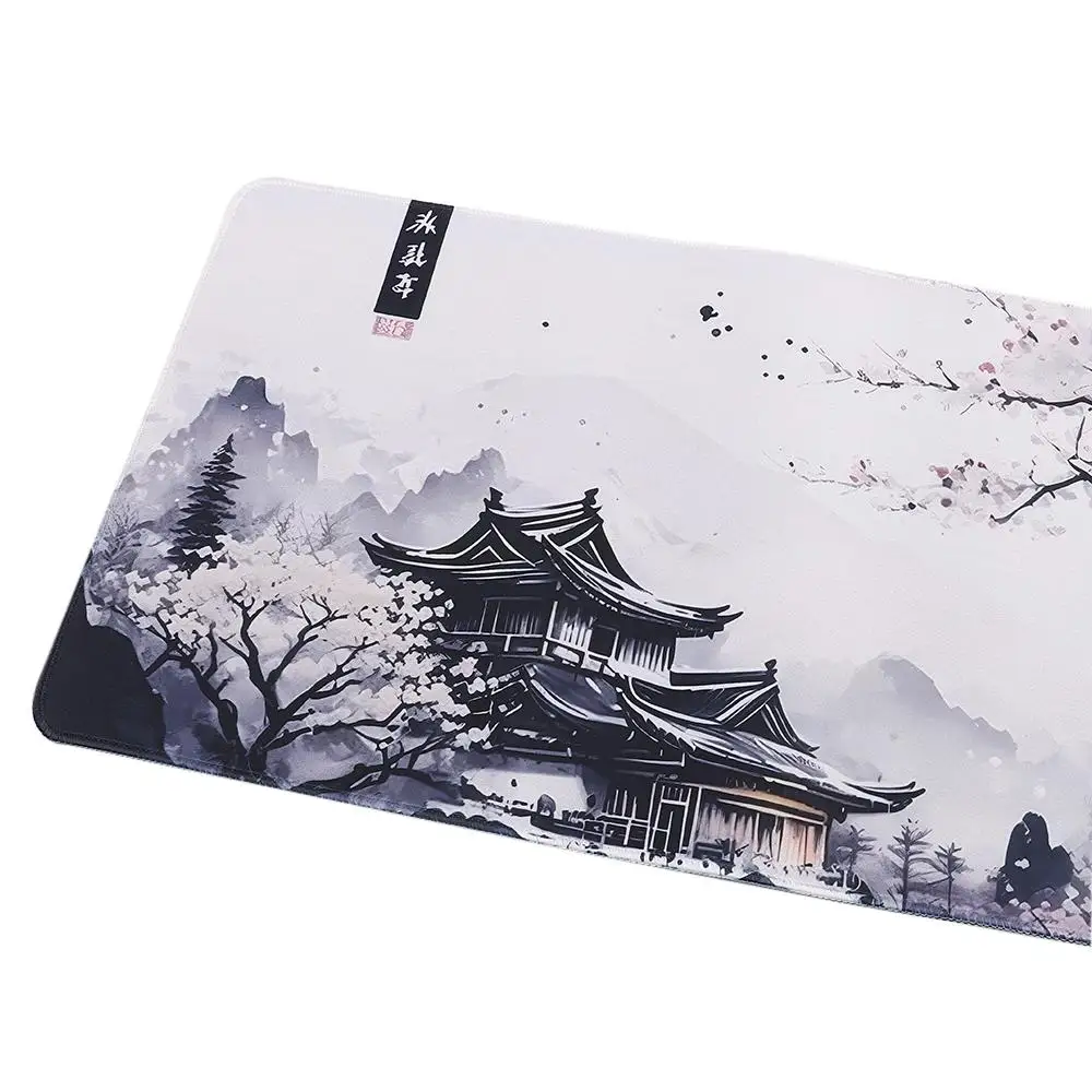 

Коврик для мыши River Snow 31,5 x 11,8 дюйма, нескользящий большой настольный коврик, удлиненный большой коврик для мыши, офисный коврик