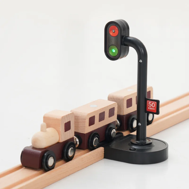 Simulation Traffic Light Toy Traffic Signal Model Road Scene Toys For Kids Compatible with All Major Brands Wooden Railway