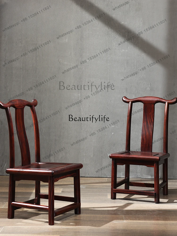 56Rosewood round-Backed Armchair Sandal Wood New Chinese Antique Armchair Palace Chair Solid Wood Classical Small Chair