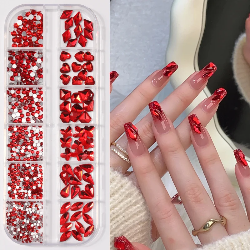 1440 Stück/Beutel AB/Klare Runde Mini-Nageldiamanten SS3-SS20 (1,3-4mm) Flache Rückseite Nicht-Hotfix Nagelkristalle Klare AB Maniküre-Glassteine