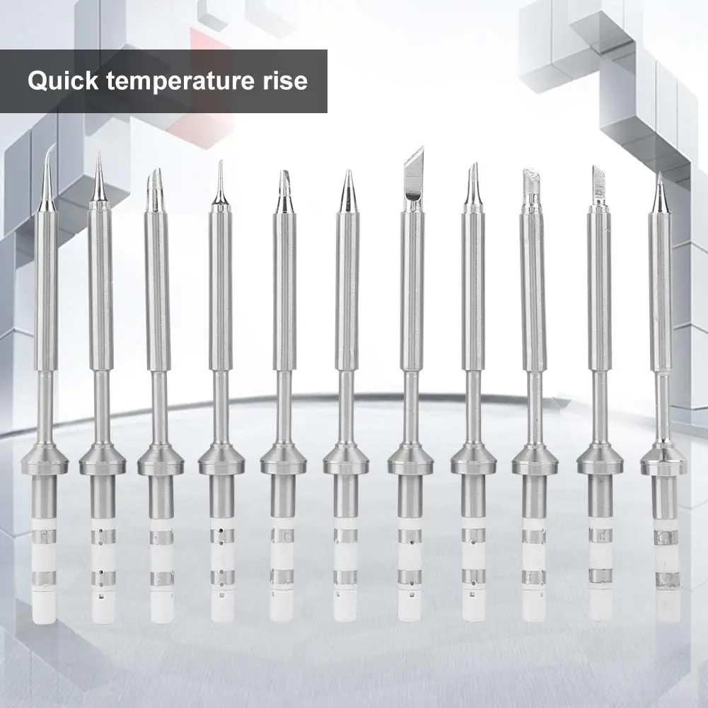 Soldering Iron Tips 11pcs Set, Mini TS100 Replacement Tips with Stainless Steel, Fast Heating for Electronics Repair view 5