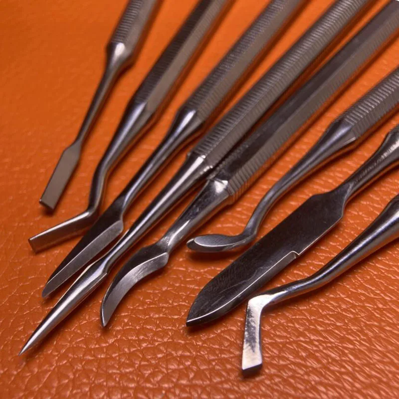 8PCS Stainless Steel Wax Carving Tools Set Jewelry Wax Modeling Knives with Storage Box for Carving Undercutting Engraving