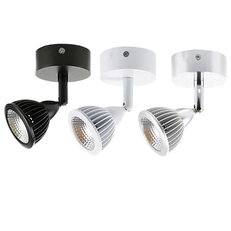 LED Wall Lamp 3W 5W Home Hotel Loft Bedside Reading Book Black Silver White Light Flexiable AC85-265V Spot LED COB Bulb