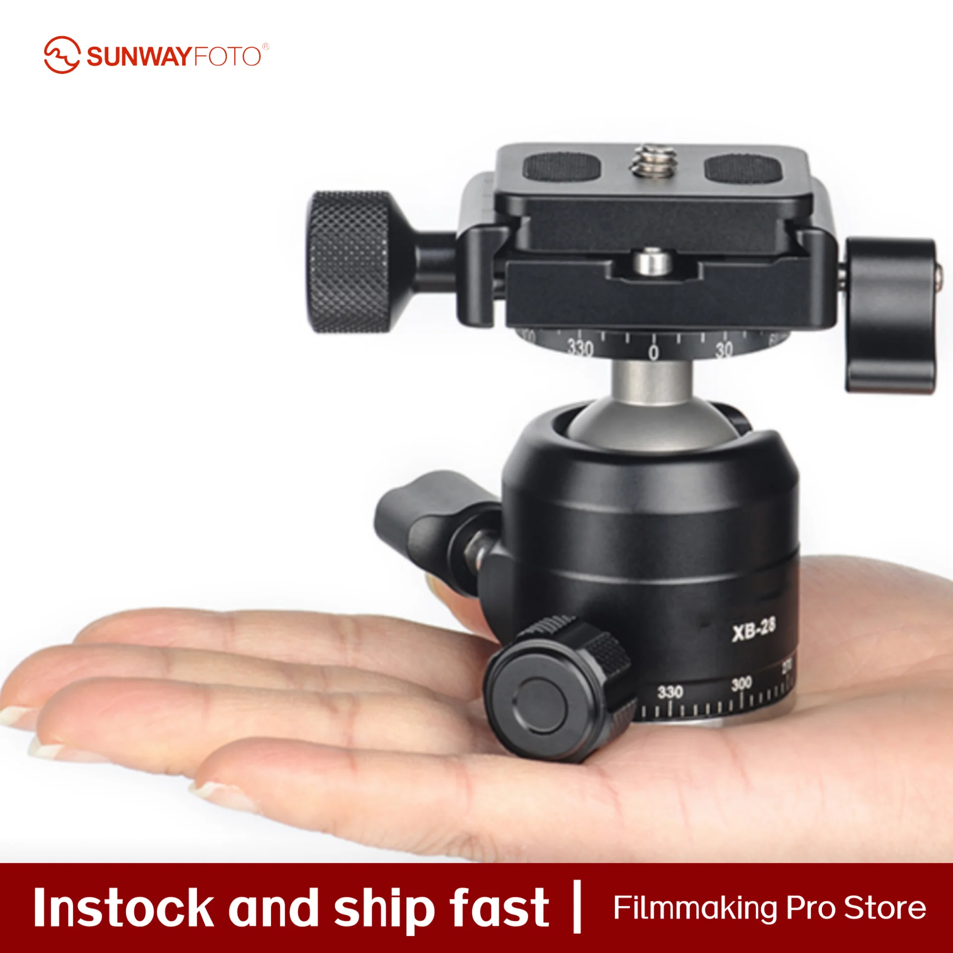 

SUNWAYFOTO Tripod Ball Head for DSLR Camera Tripod Ballhead Monopod Panoramic Ball Head,Arca/RRS Compatible Sunway
