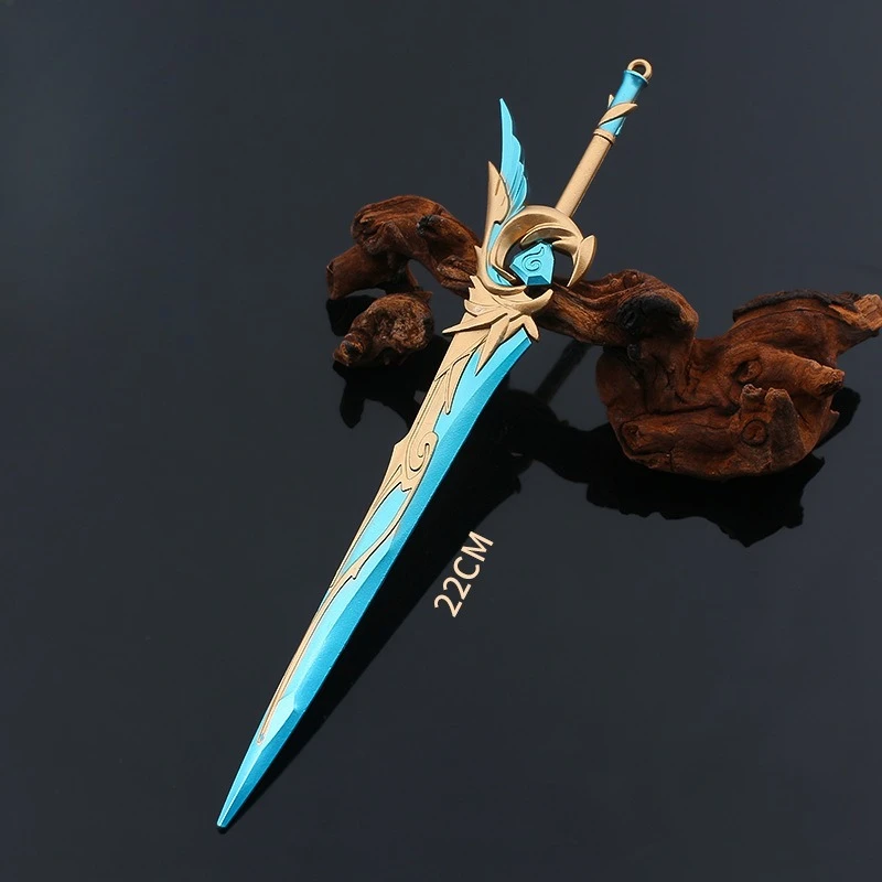 22 cm/8.66in Anime Games Randapparatuur Naamloze zwaard wapens Model katana zwaarden mes Metal Craft Desktop Ornament Jongens Gift speelgoed