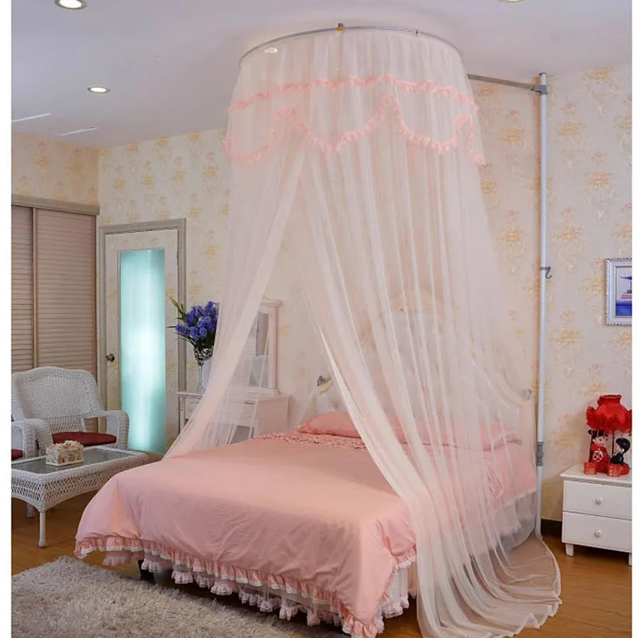 Queen Mosquito Net Girls Bedroom Princess Protector Mosquito Net Portable Folding Nail Proof Mesh French Mosquiteros Room Decor