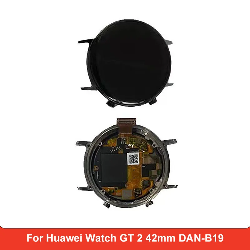huawei-watch-gt-2-42mm-dan-b19用lcdスクリーン、フレーム付き新品スクリーンアセンブリ、huawei-gt2ディスプレイ修理交換用時計部品