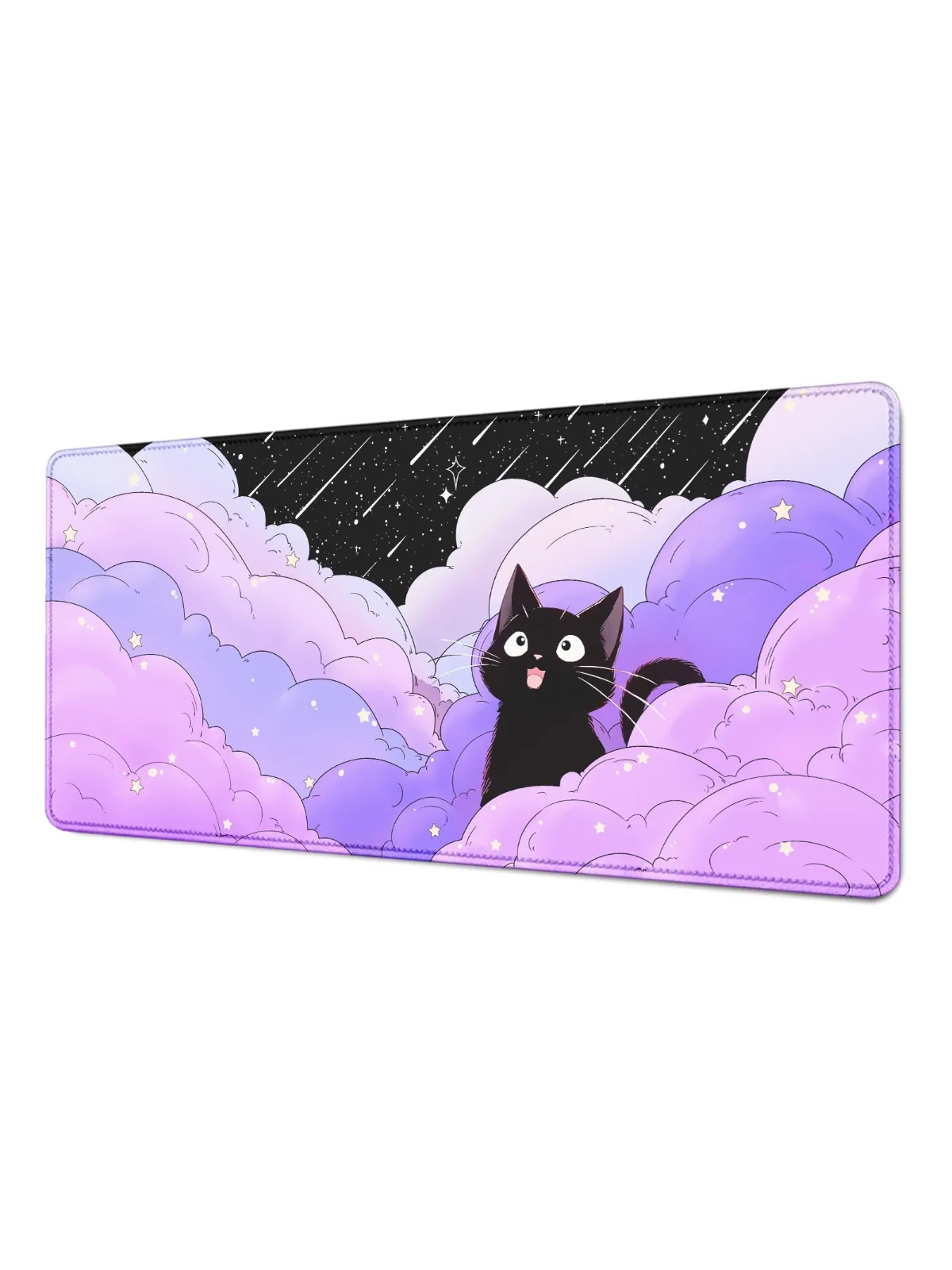 Podkładka pod mysz Cute Black Cats Cartoon Art Design Akcesoria do gier Purple Clouds Podkładka pod mysz Gamer HD Printing Computer Desk Mousepad — zdjęcie produktu 7