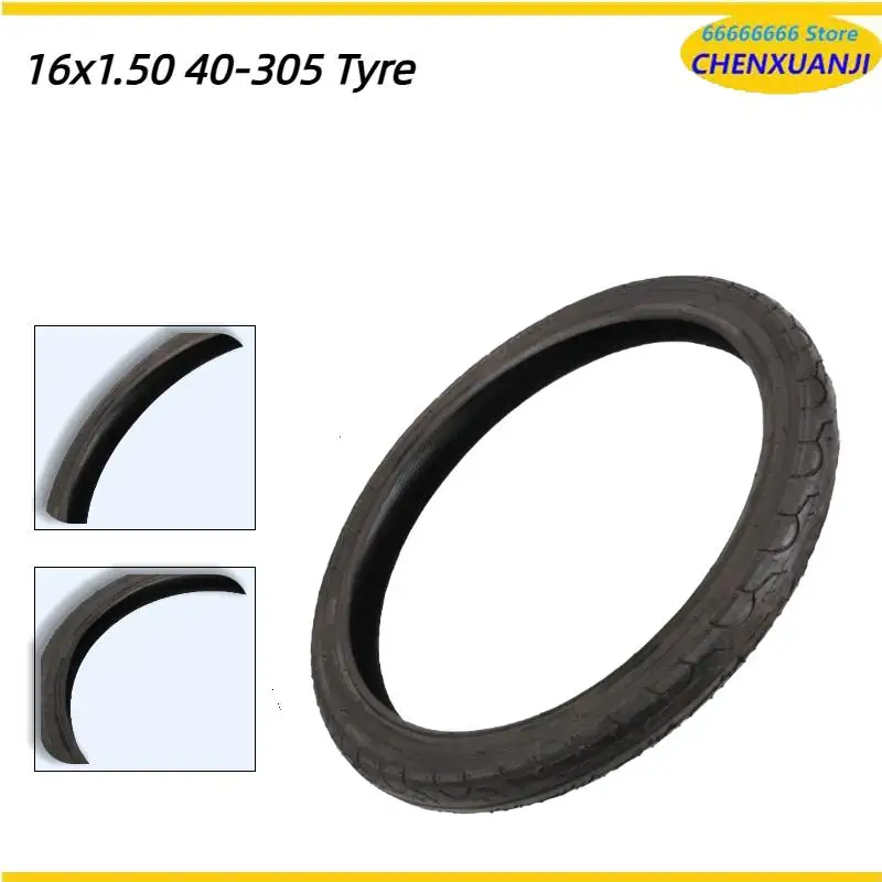 16 Inch Bicycle Tire 16x1.50 (40-305) Wear-Resistant and Anti-Skid Bicycle Tire Outer Tire Modification Part
