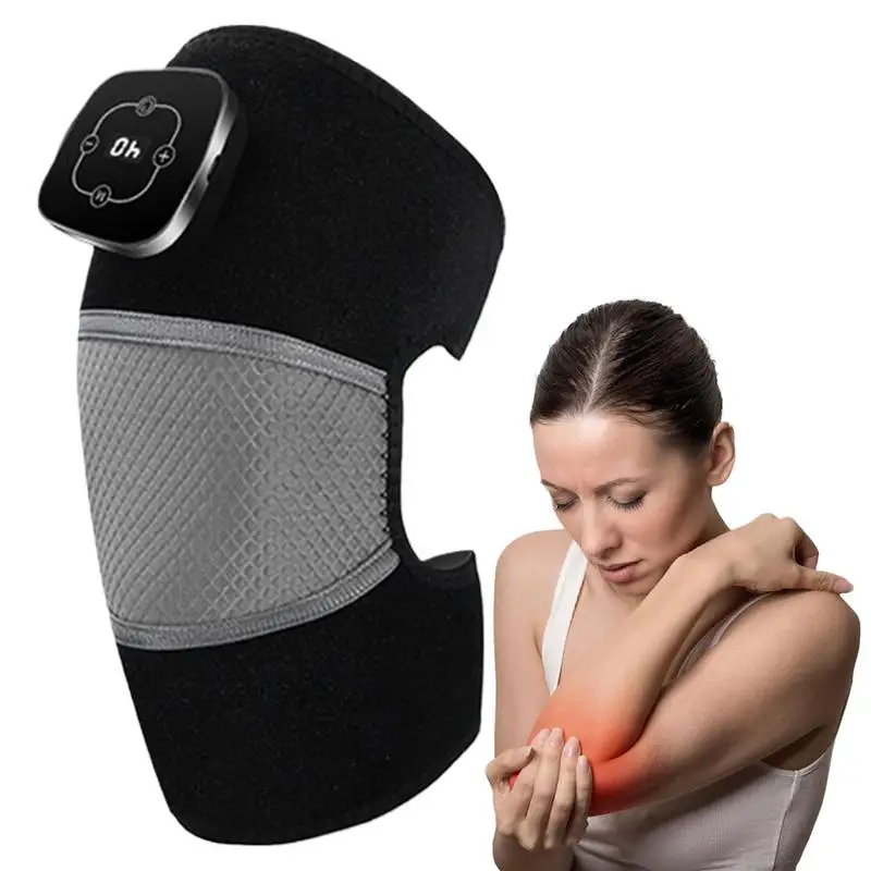 Heated Knee Massager Heating Knee Brace With 5 Heat Settings 3 Vibration Modes Cordless Knee Massager For Knee Shoulder Elbow