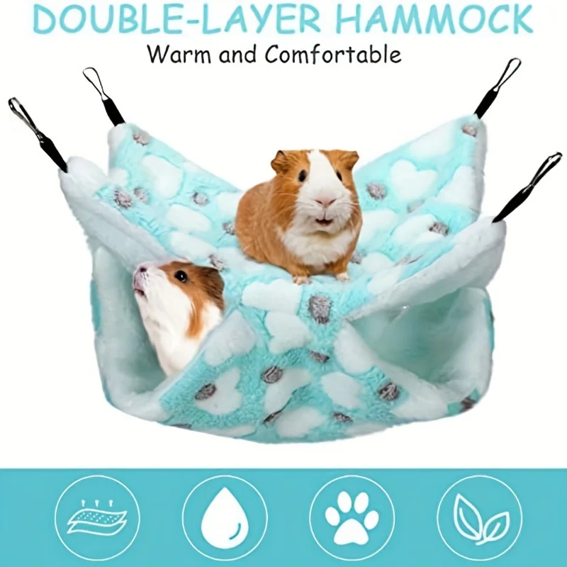 Comfortable 2-in-1 small pet hammock - suitable for warm hanging beds for guinea pigs, parrots, etc image 4