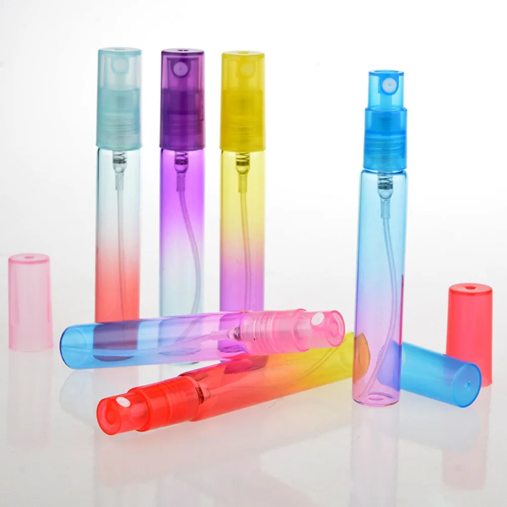 6PCS 8ML Perfume Atomizer Bottles Colorful Leak Proof Perfume Sprayer Plastic Vials Thin Glass Water Spray Bottle For Travel