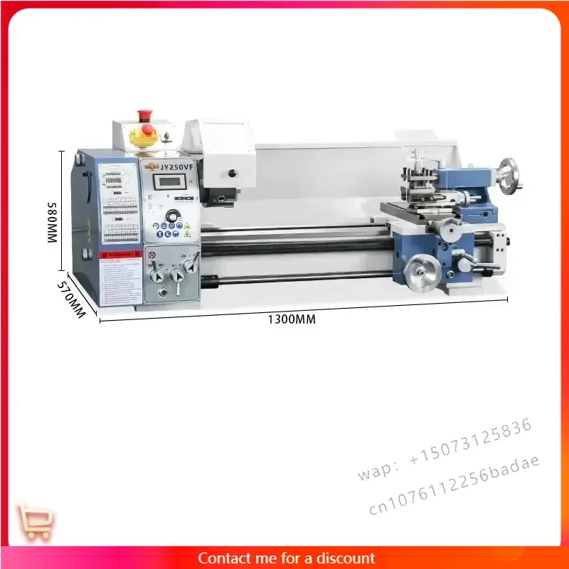Precision Small Metal Processing Lathe, Multifunction Home Woodworking Lathe, High Precision Double Pole Lathe, JY250VF