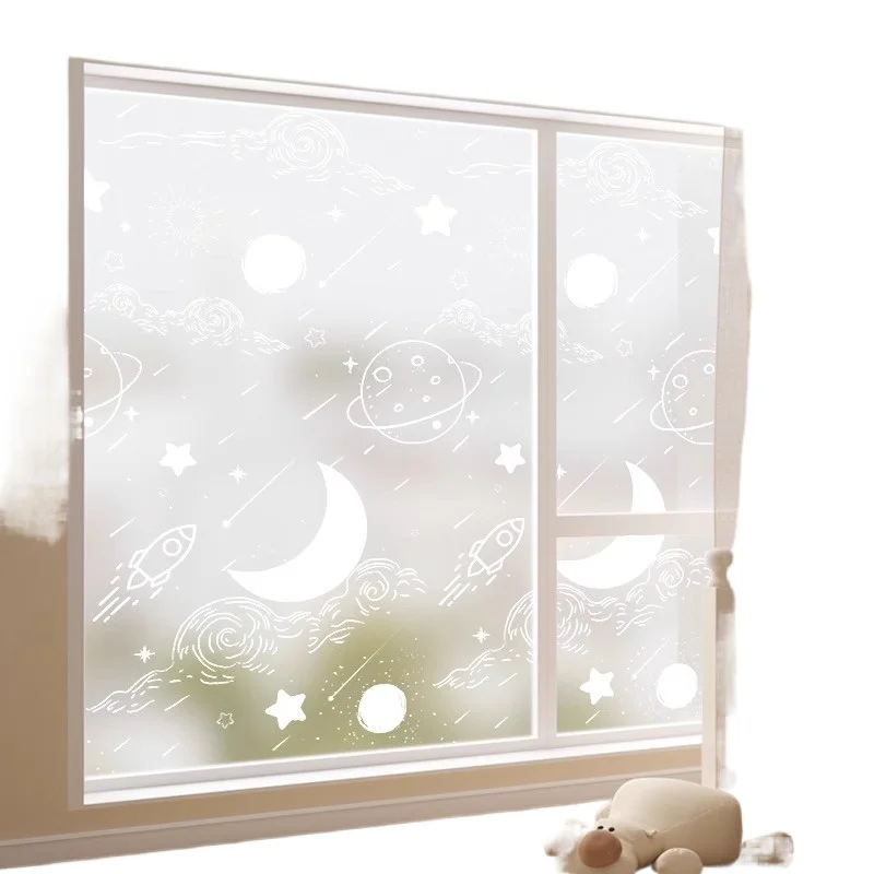 

Window matte glass sticker Transparent opaque bathroom Anti light film peep