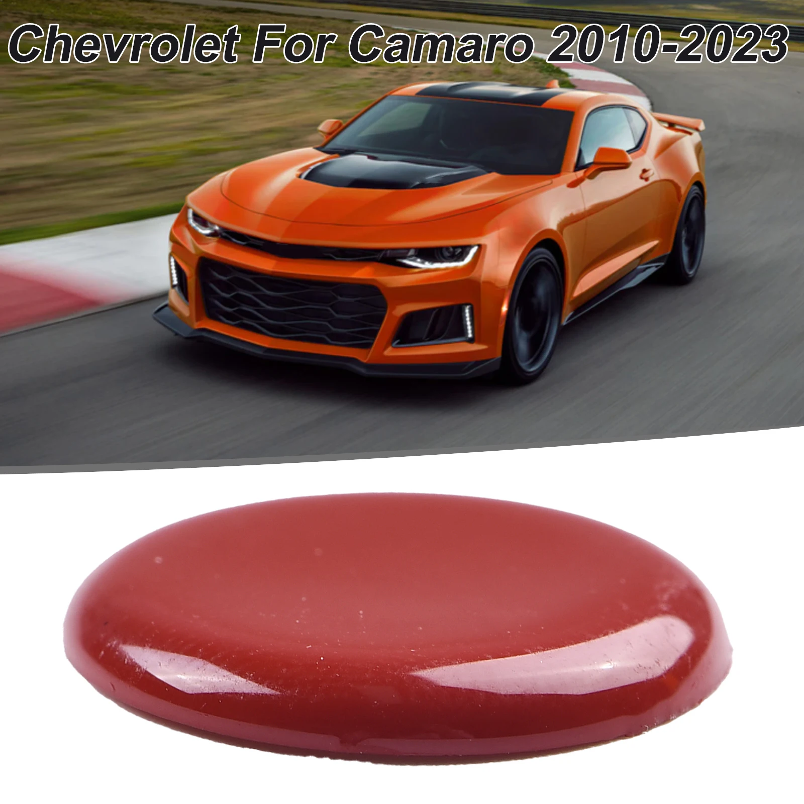 2Pcs Car Inner Steering Wheel Gear Shift Knob Red Shift Pole Level Head Cover Trim For Chevrolet For Camaro 2010-2023