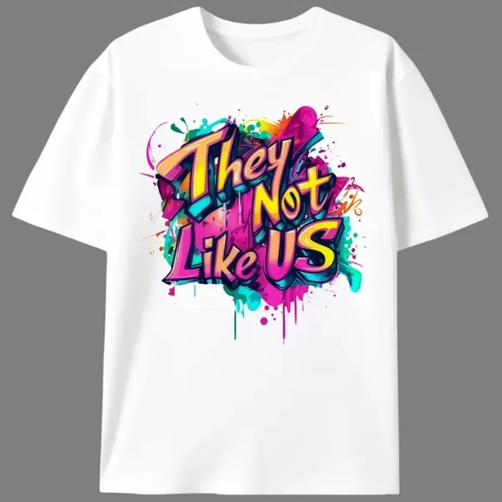 Menswear Basics Men's Short-Sleeve T-Shirt - 100% Cotton Knit Fabric with Slight Stretch, Heat-Printed Hip Hop Graffiti, Casual Hip Hop Unisex Top, Shortsleeve, Round Neck, Chinese New Year, Valentines Day, Fitted Cut, Split Sleeve