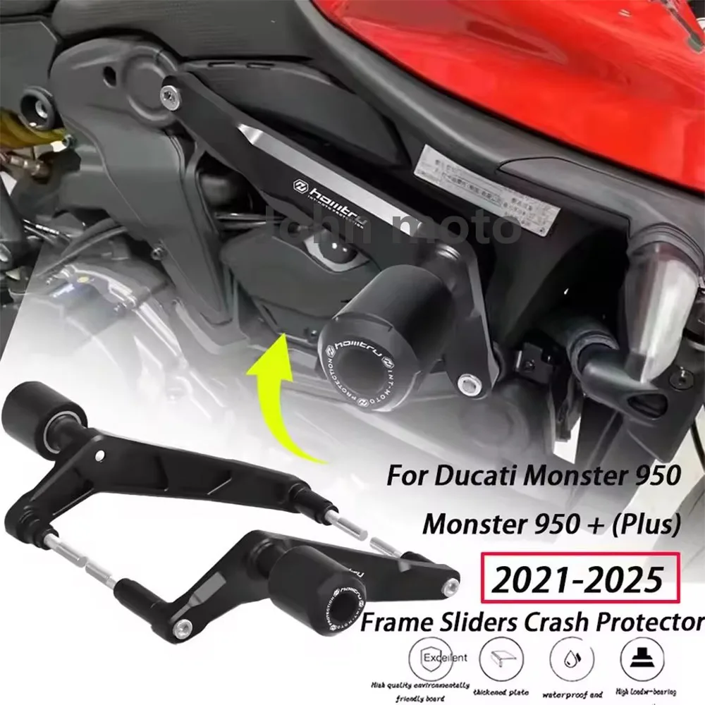 For DUCATI Monster 950/937+ Frame Crash Protection (2021 onwards) Evo-te-ch Performance