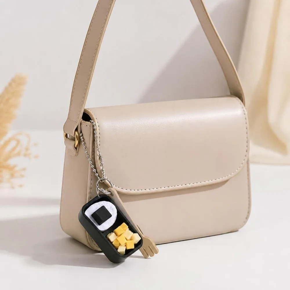 Novelty Japanese Style Sushi Keyboard Keychain Cartoon Creative Stress Relief Keychain Simulation Food Bag Pendant Gift