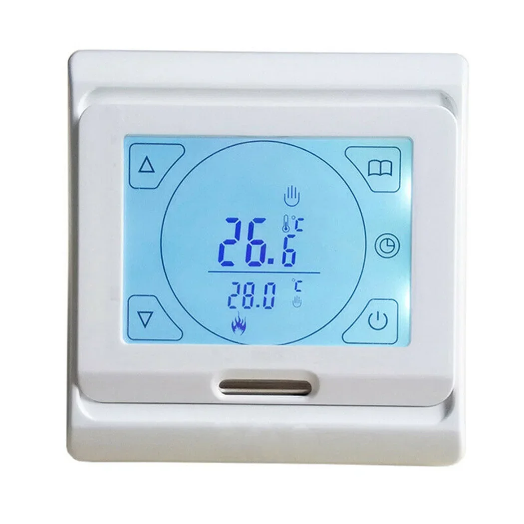 Programmable White Touchscreen Thermostat for Energy efficient For Underfloor Heating Reliable and Easy to Use