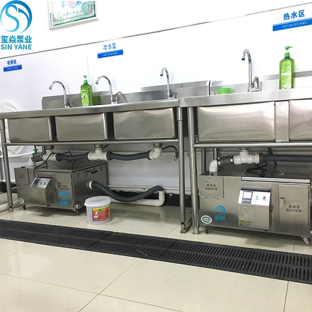 China Stainless Steel Kitchen Under Sink Grease Trap and Oil-water Separator for Waste Water Treatment Automatic Grease Trap