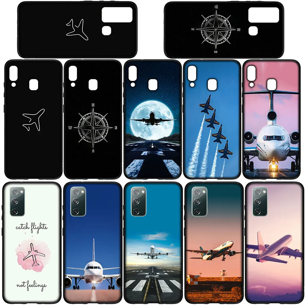 Aircraft Airplane Plane Fly Travel Cover Phone for OPPO A17 A15 A16 A53 A54 A57 A78 A79 A58 A38 A98 A94 A96 A74 A95 A77 A76 Case