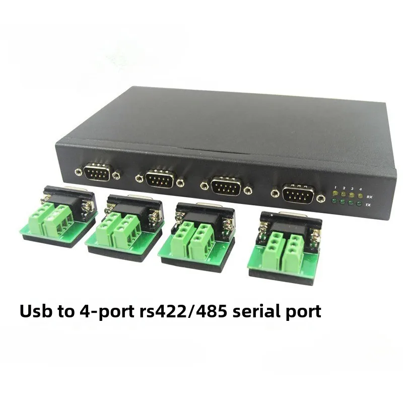 USB to 4-port RS485 422 serial converter DB9 hub, industrial grade FTDI chip