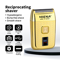 HIENA Electric Shaver Professional USB Rechargeable Men's Electric Shaver Leather Shell Waterproof Beard Trimmer Shaver