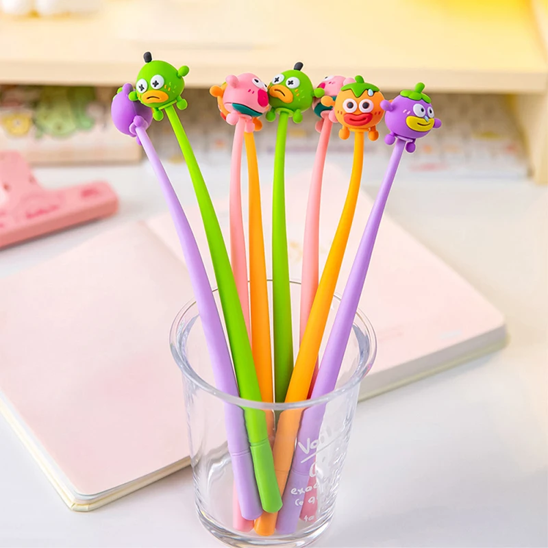 

Cute Cartoon Joker Monster Gel Pen Silicone Cartoon Rocking Pen Creative Signature Pens Kids Student Stationery School Office