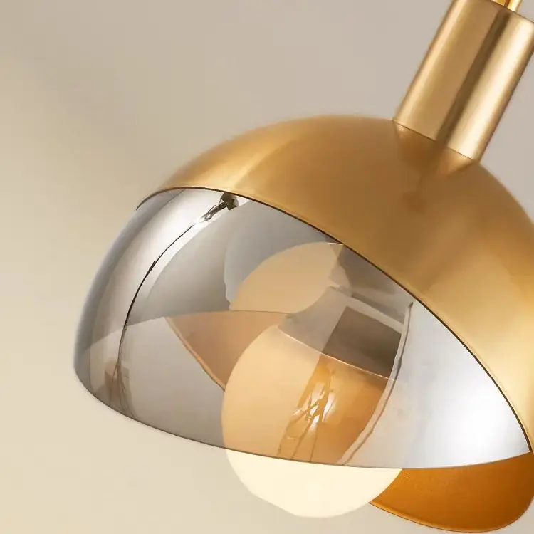 

Creative Glass Flower Bud Pendant Lamp Metal Suspension Light Hotel Bar Cafe Shop Rose Champagne Gold Hanging Ceiling Chandelier