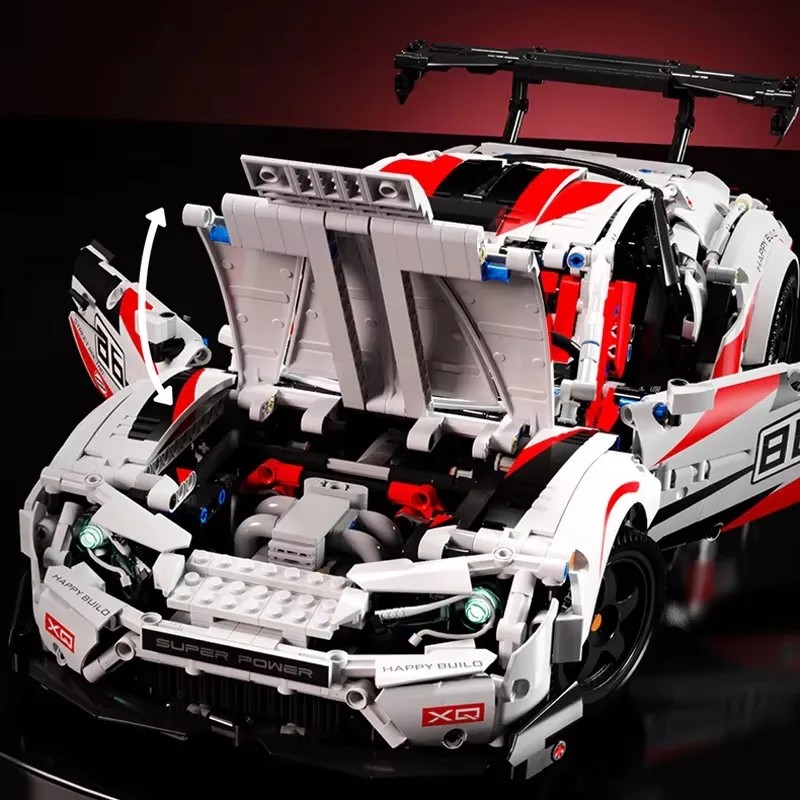Moc 23002 blocos de construção de carro técnico gt86 super esportivo de alta qualidade, veículos de corrida, tijolos, montagem de quebra-cabeça, brinquedos, presentes de natal