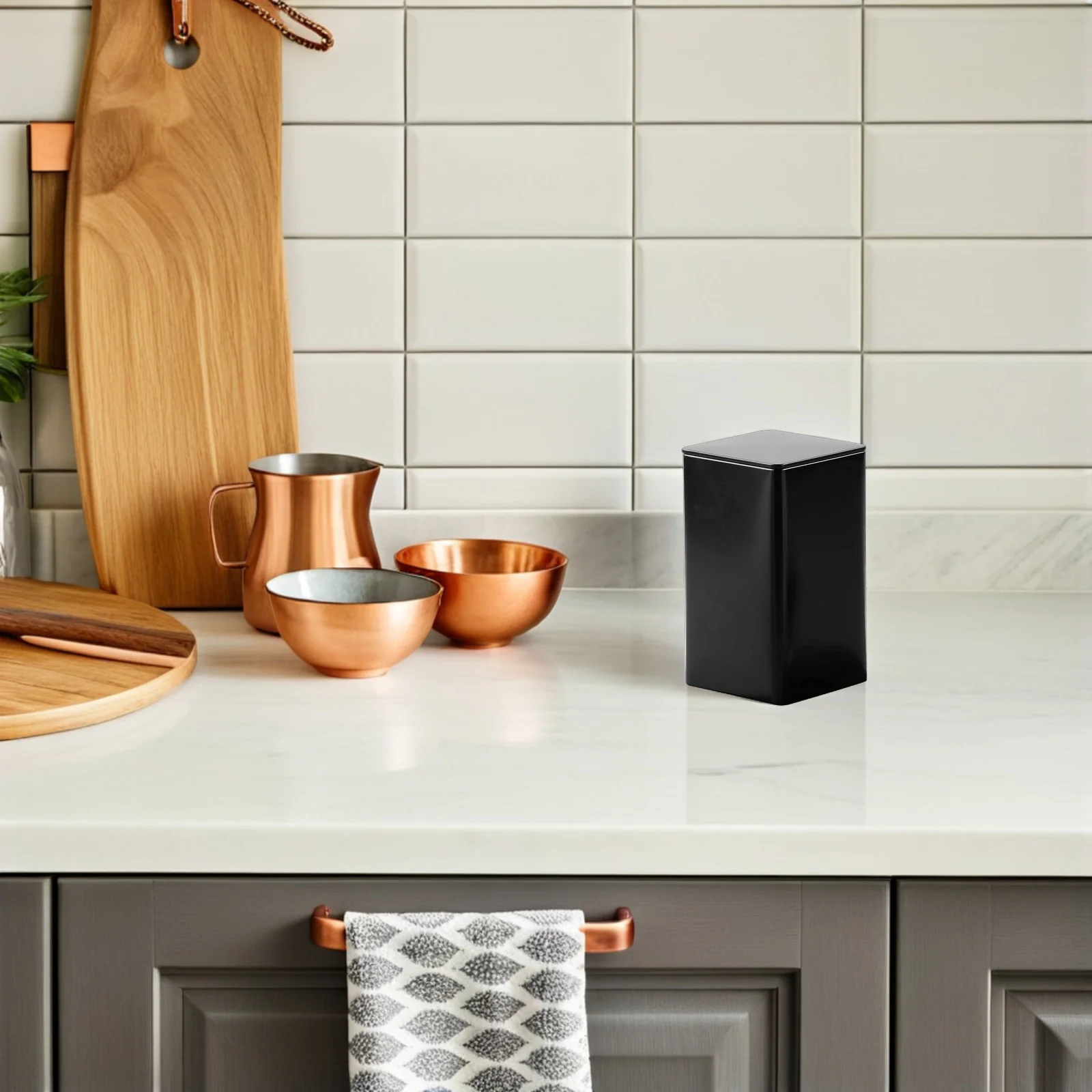 

2Pcs Compact Tea Storage Canister Tin Box with Tight Lid for Fresh Loose Leaf Tea Matcha Spices Nuts Kitchen Countertop