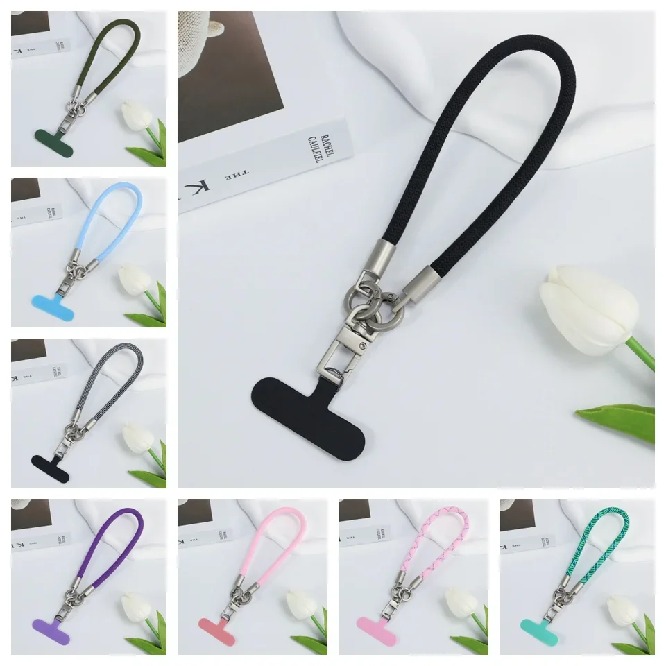 

Short Portable Lanyard Pickup Chain Wrist Chain Anti-lost Lanyard Universal Phone Case with Clip Lanyard Keycord Accessories