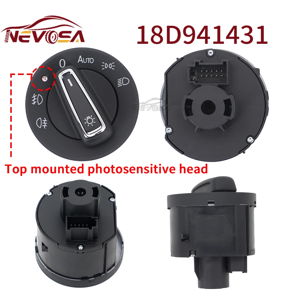 Auto Sensor Scheinwerfer Schalter Für VW Golf 5 6 MK5 MK6 Passat B6 Tiguan Amarok Für SEAT ALHAMBRA Nebel Licht Control Schalter – Detail 11