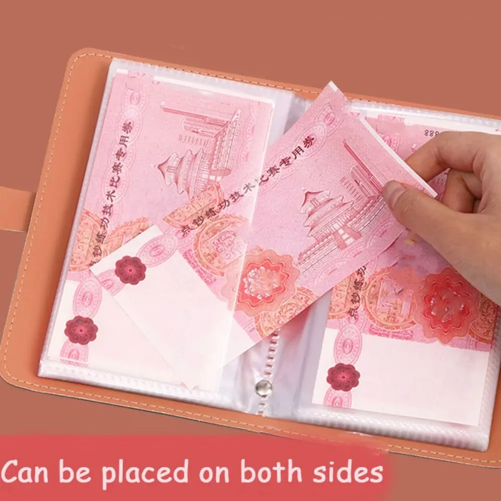 

PU Leather Saving Money Binder Portable Storage Wallet Budget Binder Cash Envelopes Refillable Planner Organizer