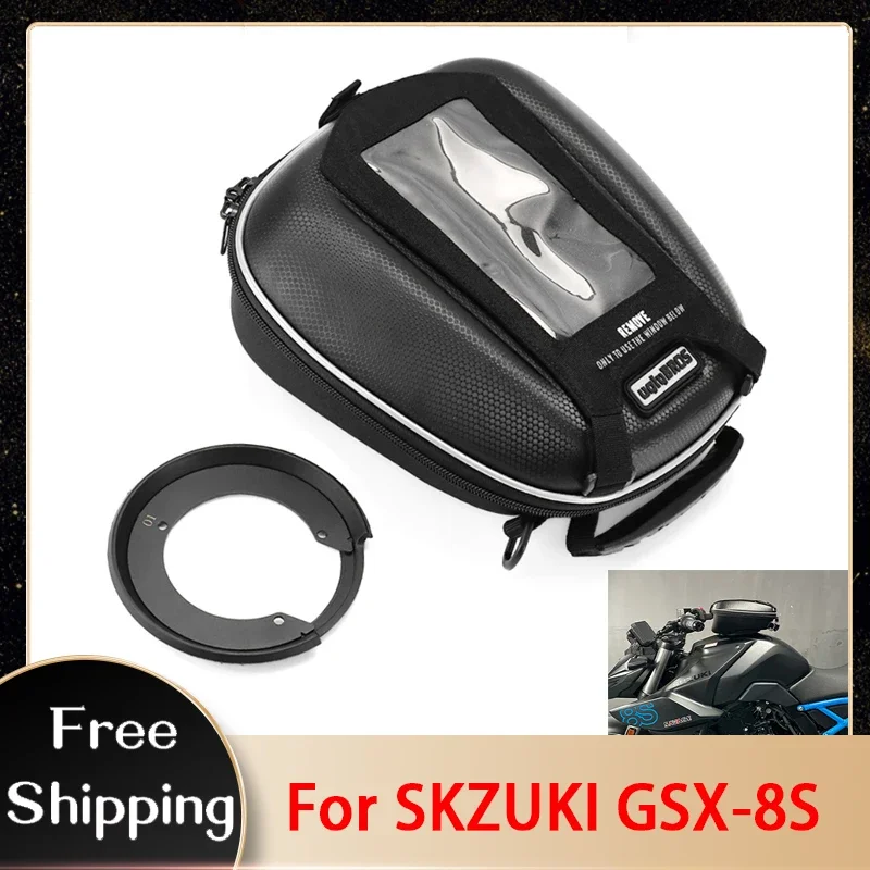 

Fuel Tank Bag For SKZUKI GSX-8S 2024 Motorcycle Waterproof Racing Bags Storage Luggage Bag 3.8L Tanklock Racing Backpack Parts