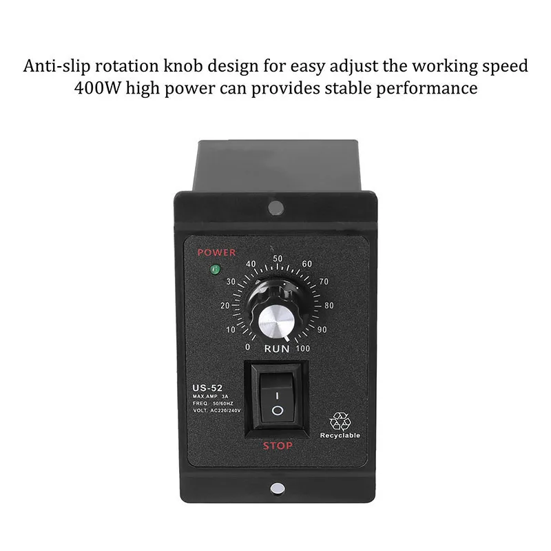AC Asynchronous Motor Speed Controller with Forward And Reverse Rotation 6W-400W Adjustable Power Control for Industrial Use
