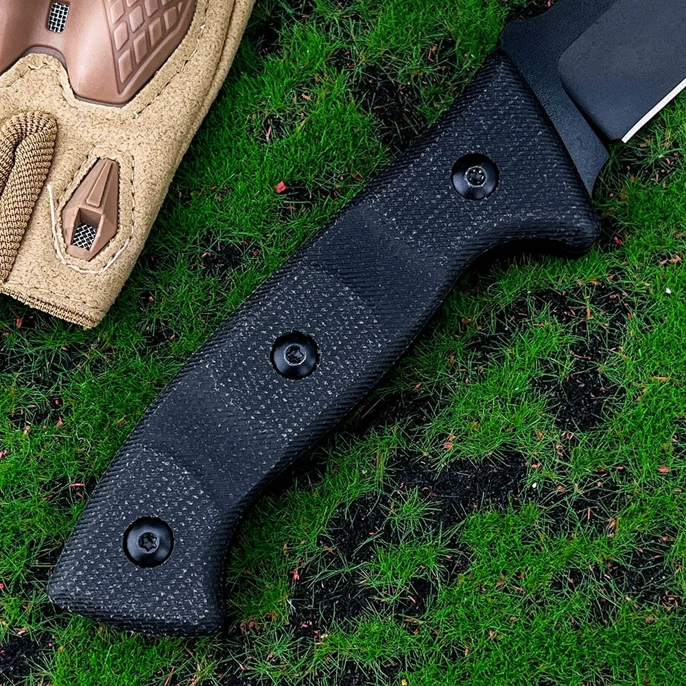 التكتيكية في الهواء الطلق التخييم شواء الفولاذ المقاوم للصدأ شفرة مثبتة سكين الصيد الدفاع عن النفس EDC سكين البرية بقاء أدوات D2 شفرة