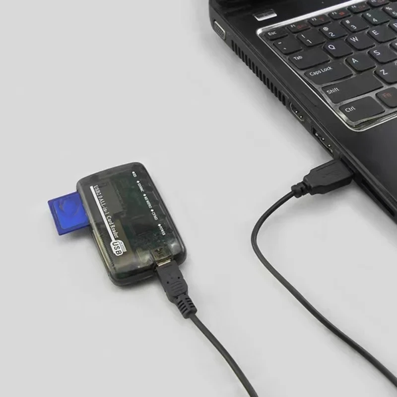 USB 2.0 Card Reader Dongle CF MS TF M2 XD SD Memory Card Writer 480Mbps View Data Transfer Adapter Plug Play