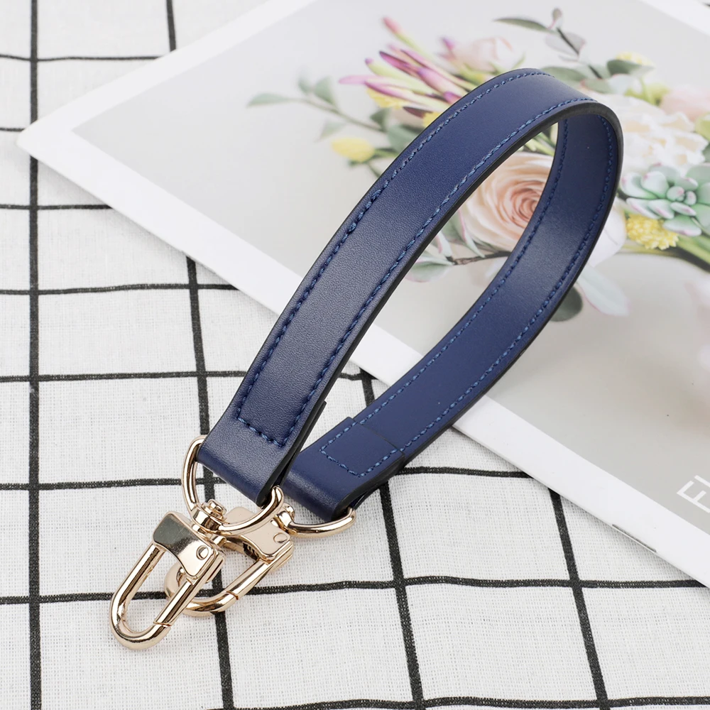 Genuine Leather Bag Strap With Silver Gold Hardware Shoulder Strap Handbag Strap For Obag Handle High Quality Bag Accessories