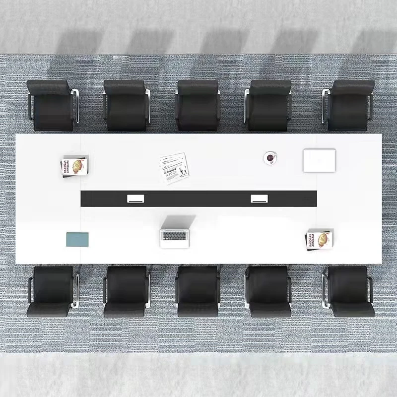 Uitstekende rechthoekige vergaderruimte houten vergadertafel vergadertafel 20-zits
