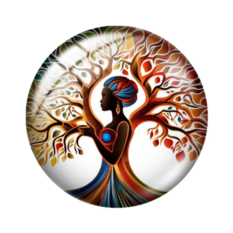 Watercolor Tree of Life 10pcs 12mm/16mm/18mm/30mm Round Photo Glass Cabochon 25mm Demo Flat Back Making findings