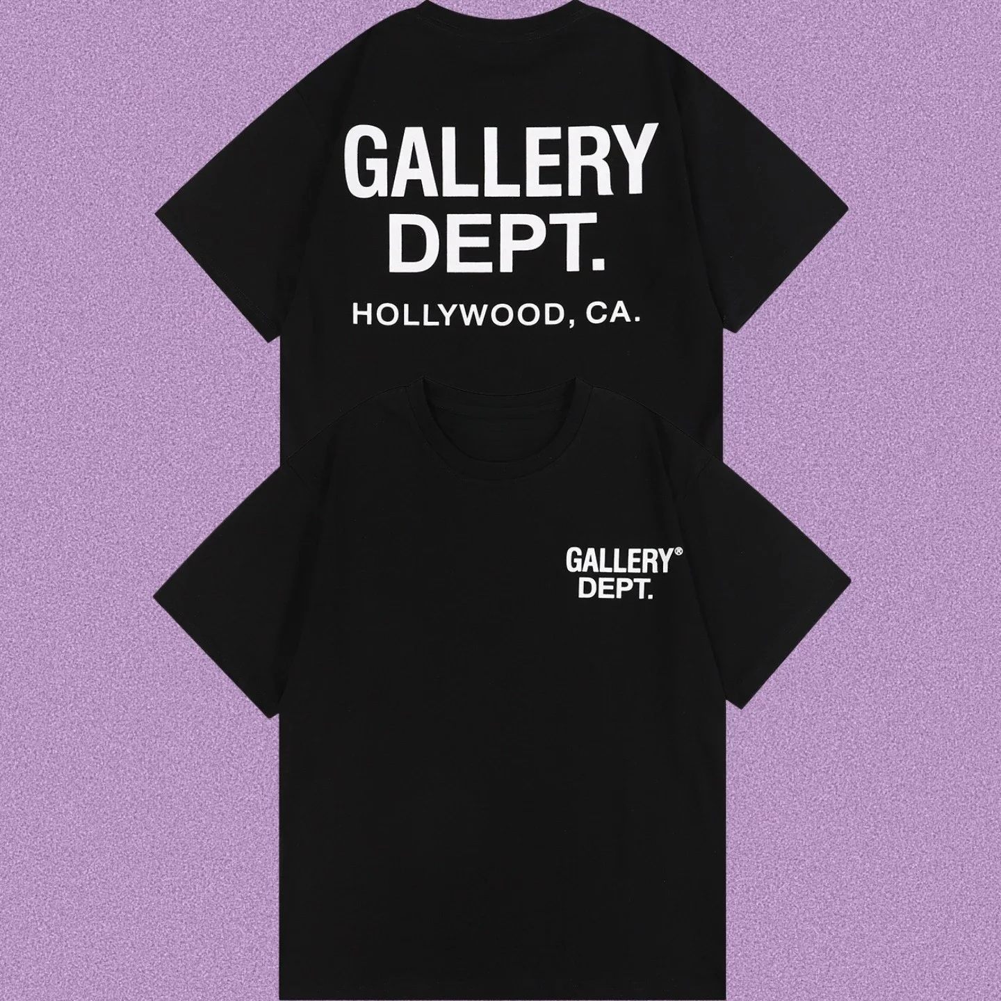Gallery Dept Kurzarm-T-Shirt mit Schriftzug, 2026 Neu, Amerikanischer Casual-Street-Stil, Baumwolle, Große Größe, Trendiges Bestseller-Produkt – Detail 2