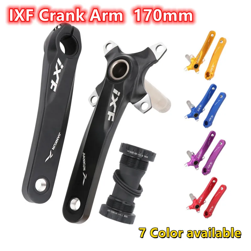 

IXF MTB Cranks Hollowed Integrated Cranksets BCD104 Connecting Rods 170mm With Thread in BB for Bicycle Parts Bike Accessories