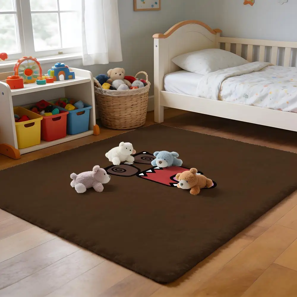 

Floor Mat Soft Flannel Rug Non-Slip Absorbent Mat for Bathroom Bedroom Home Decor Anime Cute D-demoS
