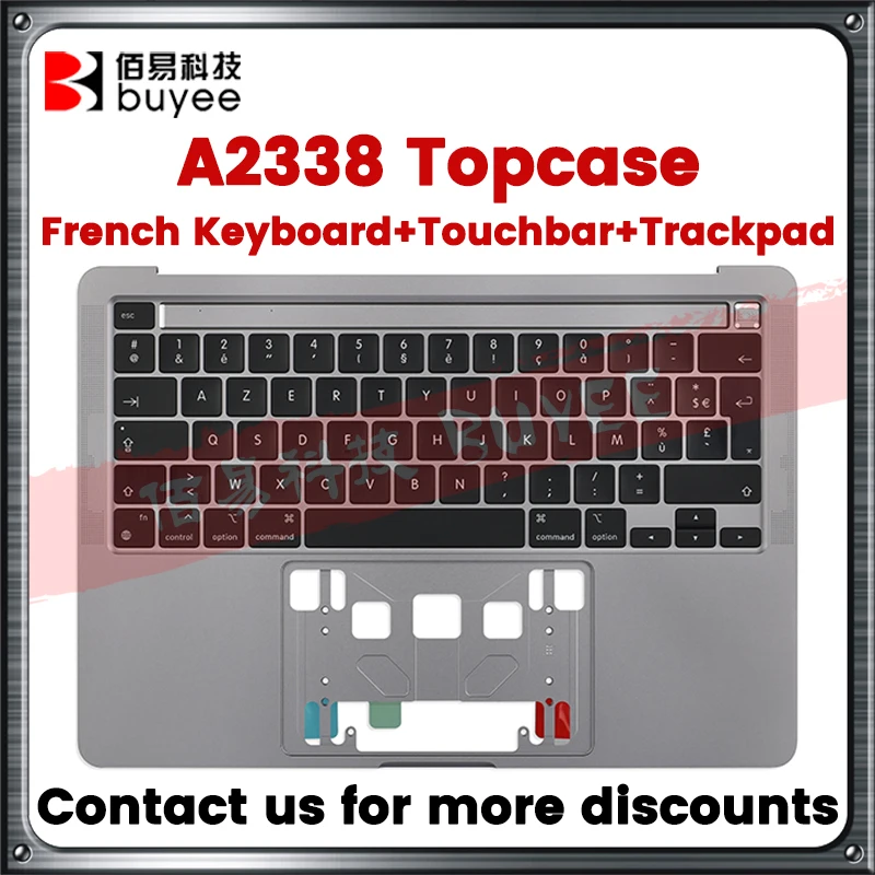 Original 99New A2338 Topcase For Macbook Pro 13.3'' A2338 Top Case Palmrest with FR Keyboard Backlight Touchbar Trackpad