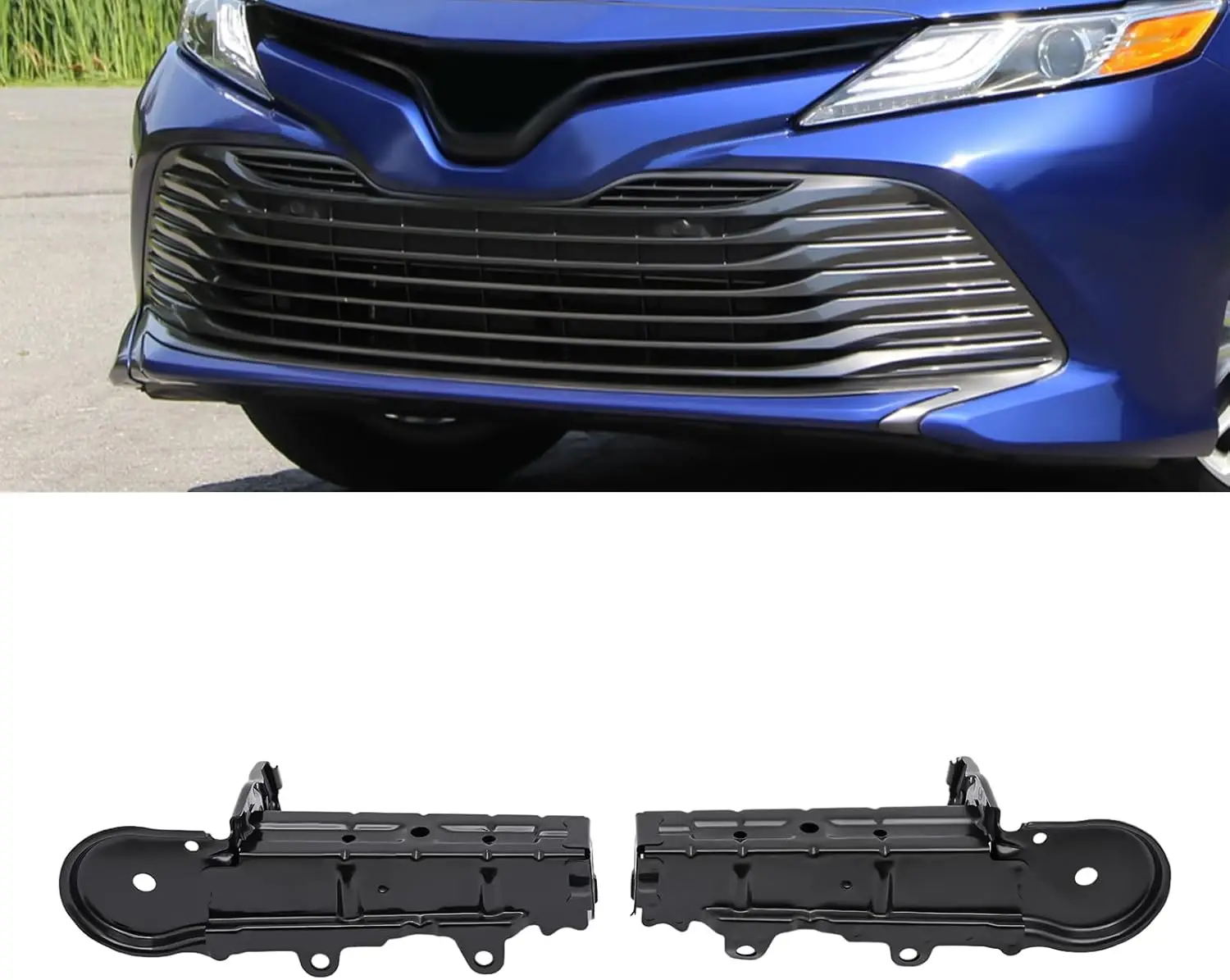 1 Pair Bumper Bracket Bumper Support for Toyota Camry 2018-2021 Left Driver & Right Passenger Side Front Bumper Extension Sub