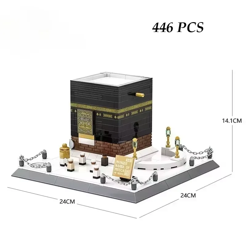 Città Famosa architettura mondiale MOSQUE KAABA Modello Building Blocks Street View Set Costruzione di mattoni Assemblaggio Giocattolo Regalo per bambini